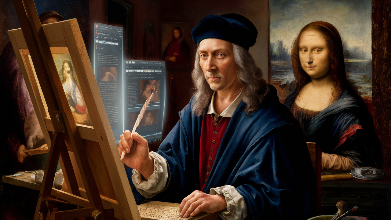 Leonardo Da Vinci writing for a Guest Blogging Website