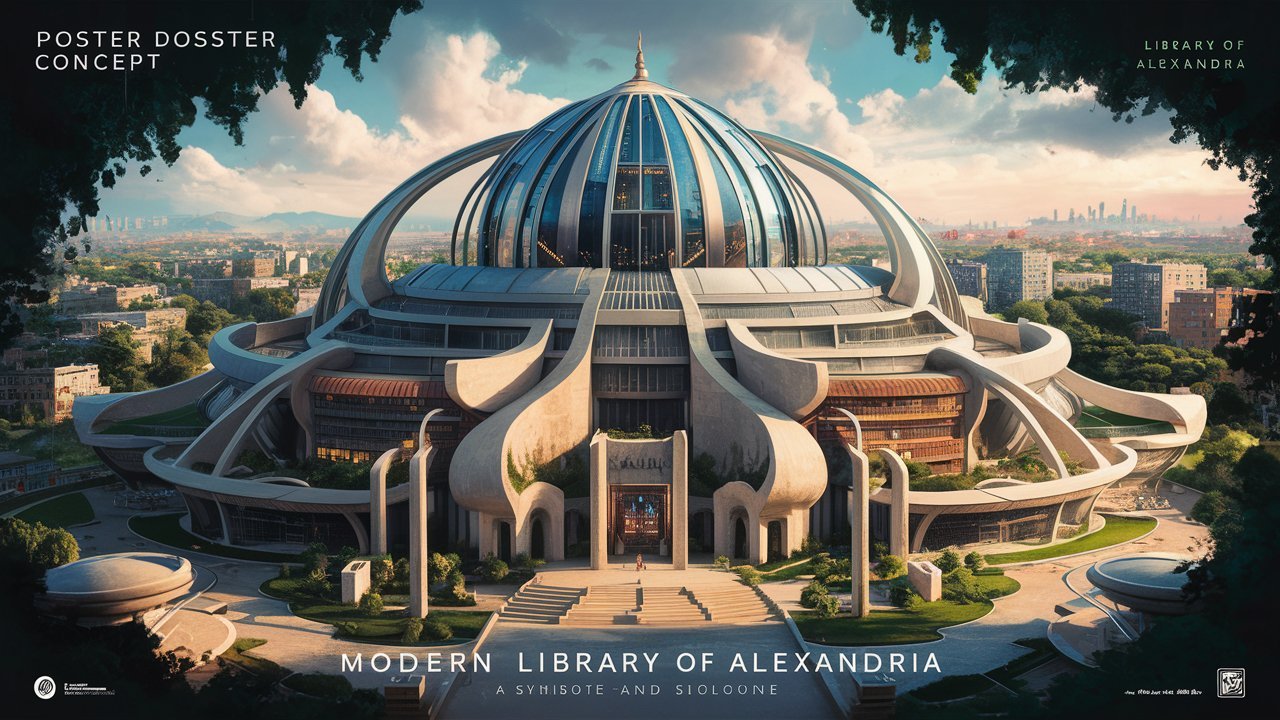 Library of Alexandria, futuristic vision
